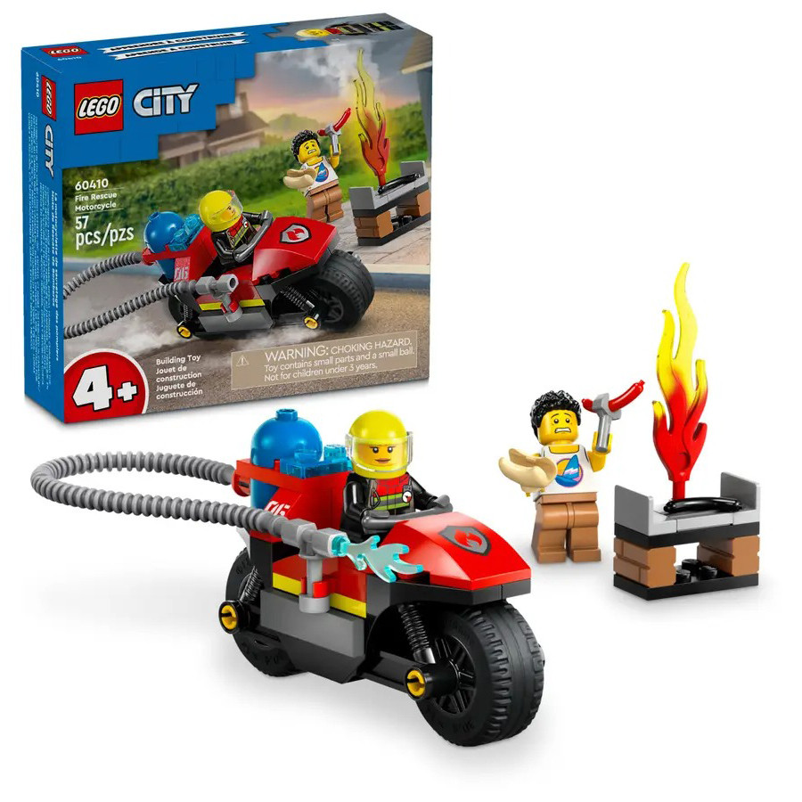 Конструктор LEGO City Пожежний рятувальний мотоцикл 60410, 57 деталей