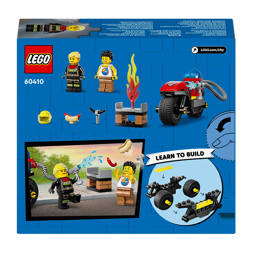 Конструктор LEGO City Пожежний рятувальний мотоцикл 60410, 57 деталей