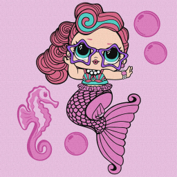 Картина по номерам "L.O.L. Surprise! Mermaids Waves" Идейка KHO6266, 40х40 см