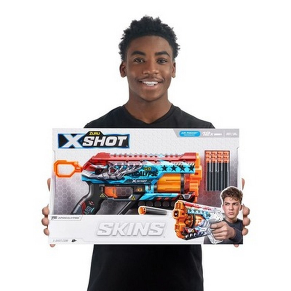 Скорострельный бластер X-SHOT 36561E Skins Griefer Apocalypse (12 патронов)
