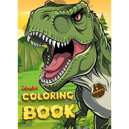 Детская раскраска со стикерами "Мир хищных динозавров" Идейка CB25, 16 страниц Детская раскраска со стикерами "Мир хищных динозавров" Идейка CB25, 16 страниц