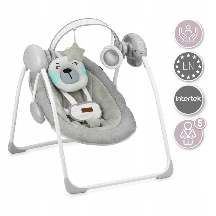 Колиска-гойдалка LISS MoMi BULE00015 бірюзовий 8 мелодій