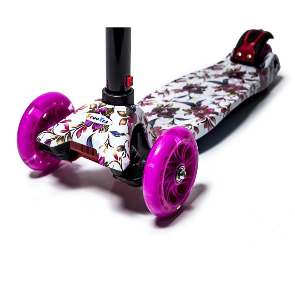 Дитячий самокат триколісний MAXI Flowers Lily Bambi 1084134233