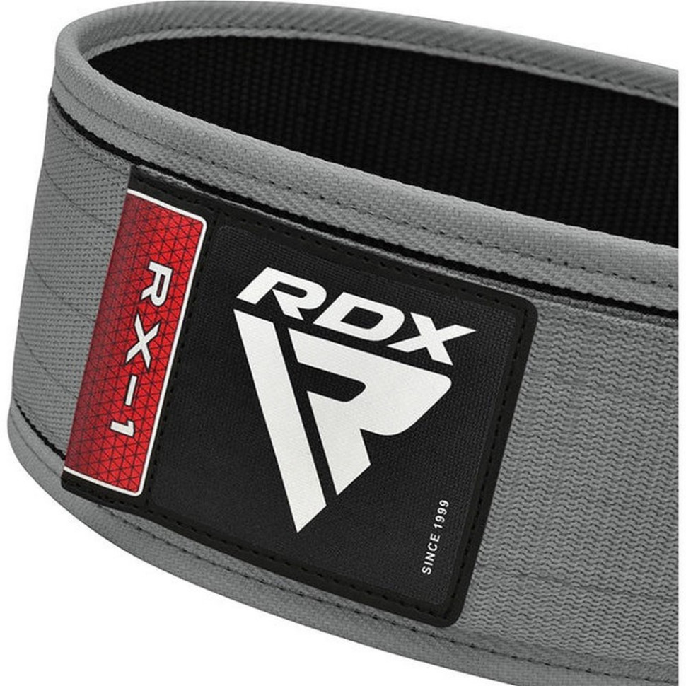 Пояс для тяжелой атлетики RX1 Weight Lifting Belt RDX Inc Limited WBS-RX1G-XL, Grey, XL