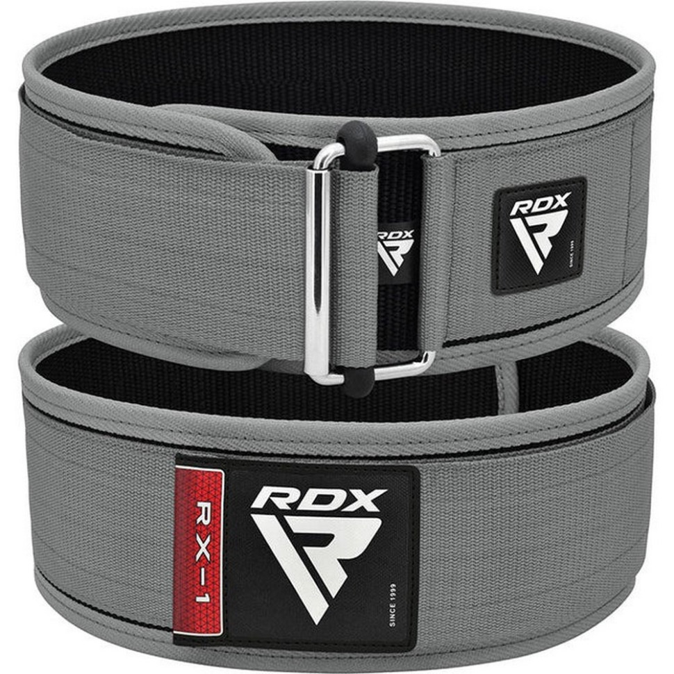 Пояс для тяжелой атлетики RX1 Weight Lifting Belt RDX Inc Limited WBS-RX1G-XL, Grey, XL