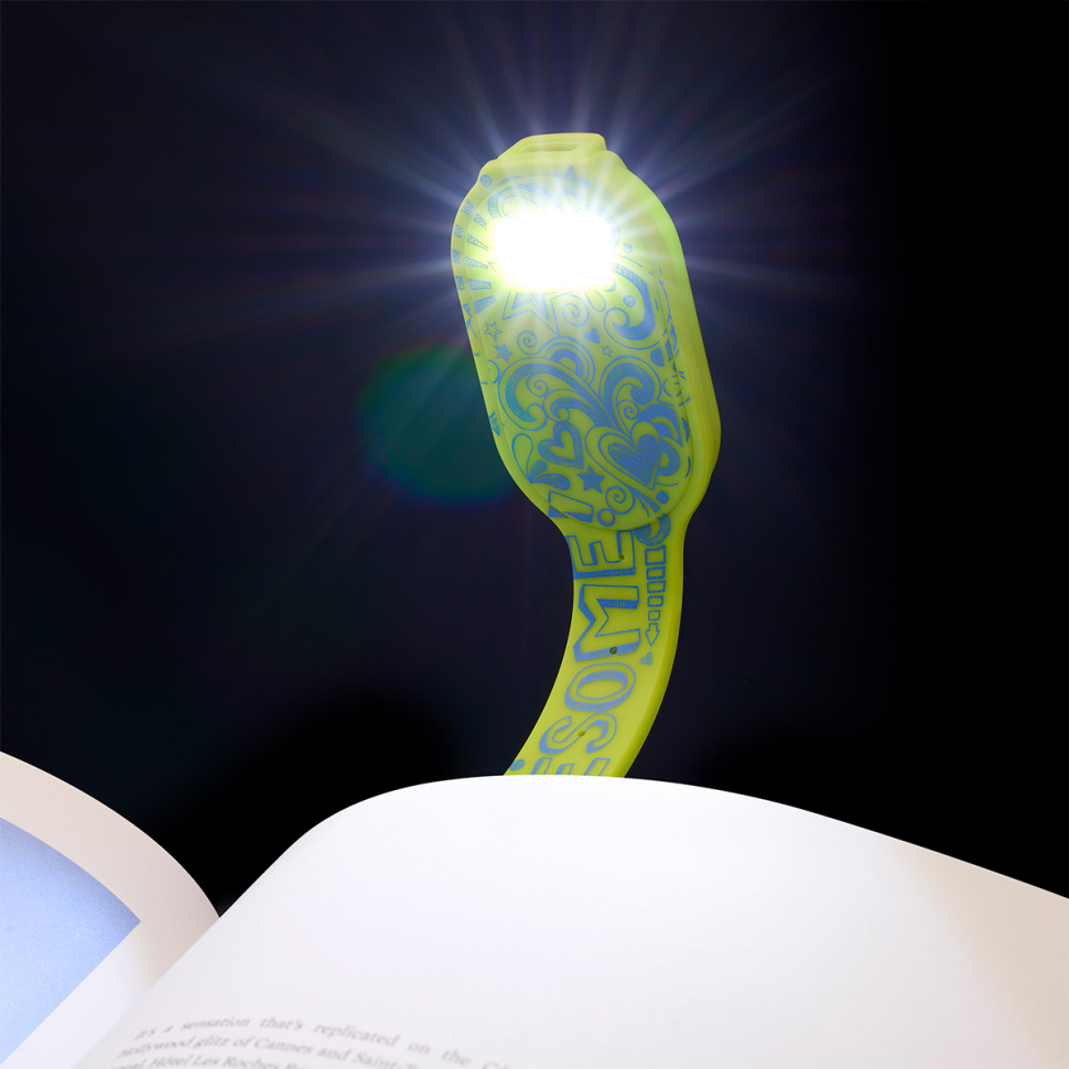 Закладка-ліхтарик МОДНИЙ ЗЕЛЕНИЙ Flexilight FLRAW Rechargeable на акумуляторі