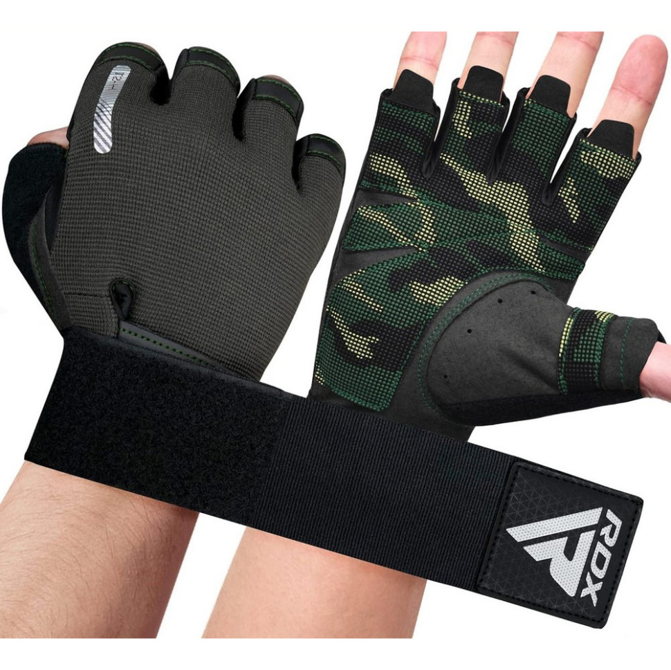 Перчатки для фитнеса T2 Half RDX Inc Limited WGA-T2HA-XL, Army Green, XL