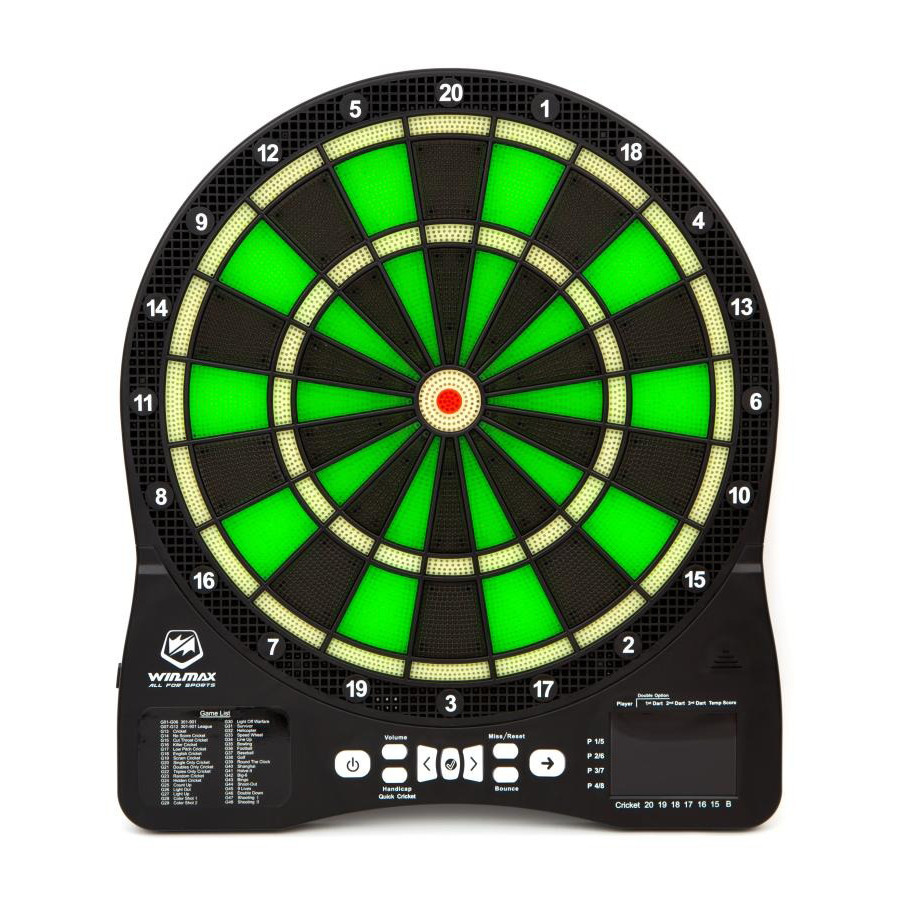 Дартс электронный Lighting Shocker Winmax 3382TT, зеленый 39.5 x 2.5 x 45 см