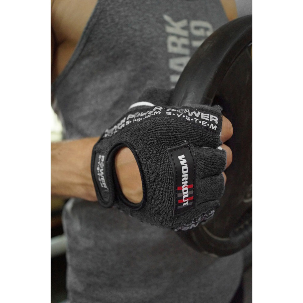 Рукавички для фітнесу Workout Power System PS-2200_XL_Black, XL 24 см