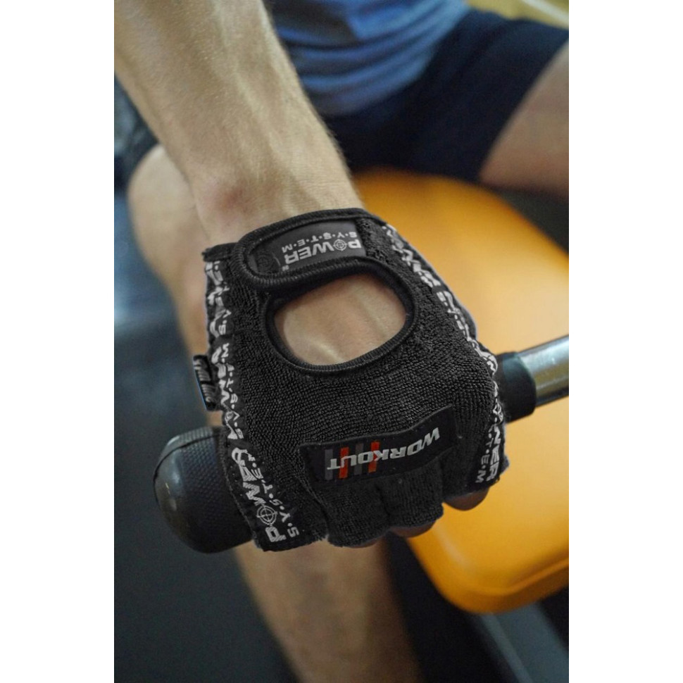 Рукавички для фітнесу Workout Power System PS-2200_XL_Black, XL 24 см