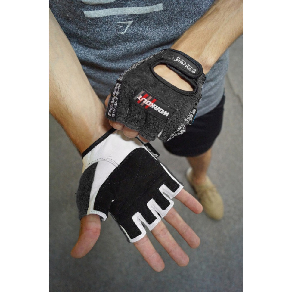 Рукавички для фітнесу Workout Power System PS-2200_XL_Black, XL 24 см