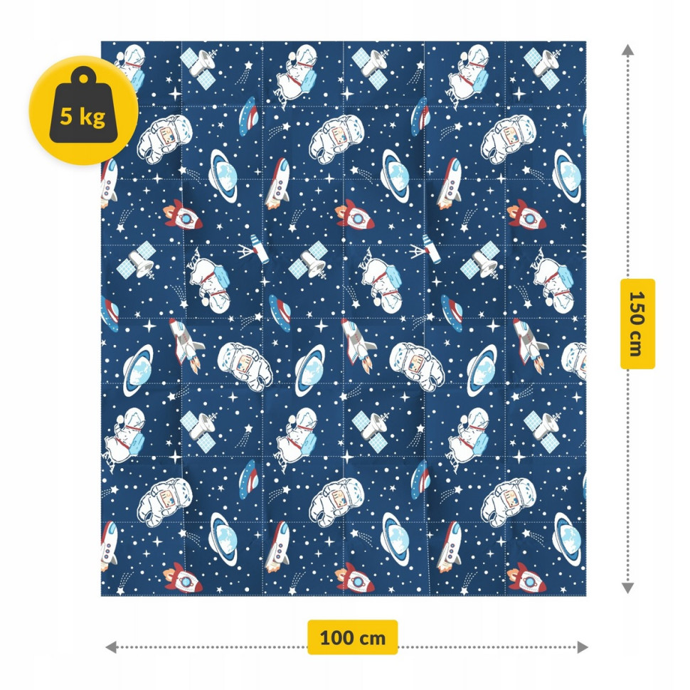 Дитяча ковдра обтяжена 4FIZJO P-5905973403559 Blue 5 кг 100 х 150 см
