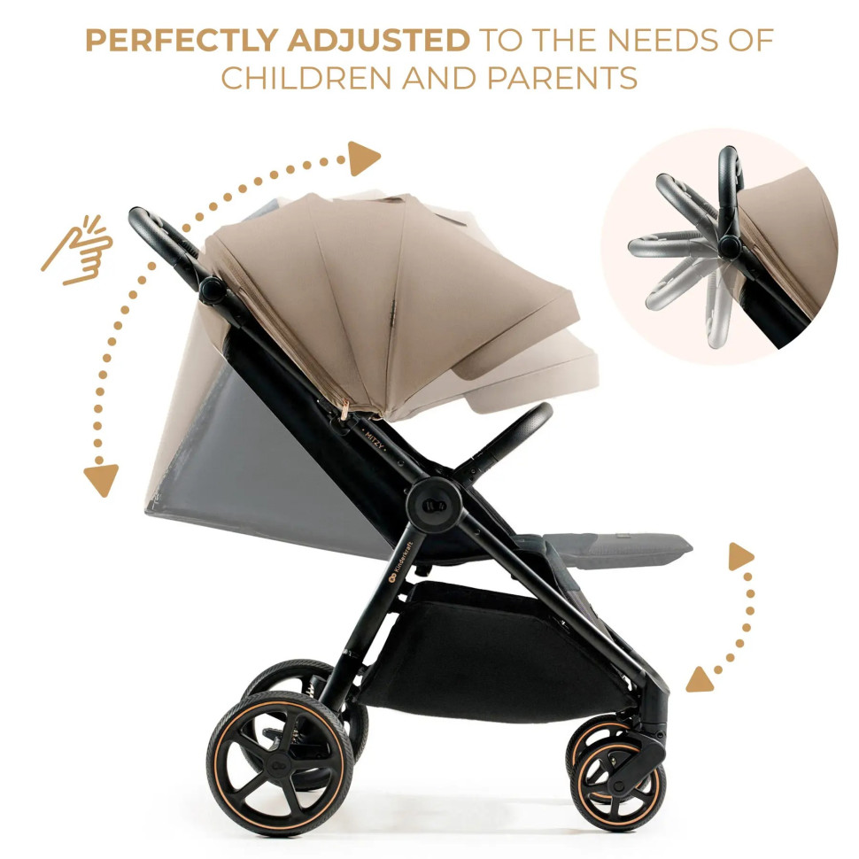 Прогулочная детская коляска Mitzy Linen Beige Kinderkraft KSMITZ00BEG0000