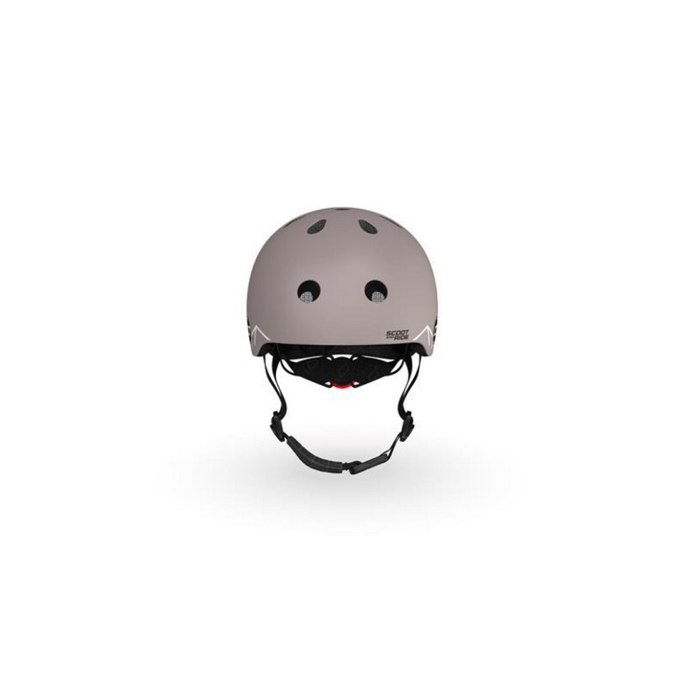 Шолом захисний дитячий Scoot and Ride SR-181206-BROWNLINES, коричневий, з ліхтариком, 45-51 см