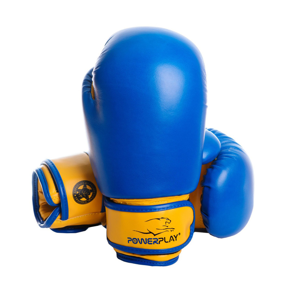 Боксерські рукавиці JR Classic PowerPlay PP_3004JR_6oz_Blue/Yelow, Синьо-Жовті, 6 унцій