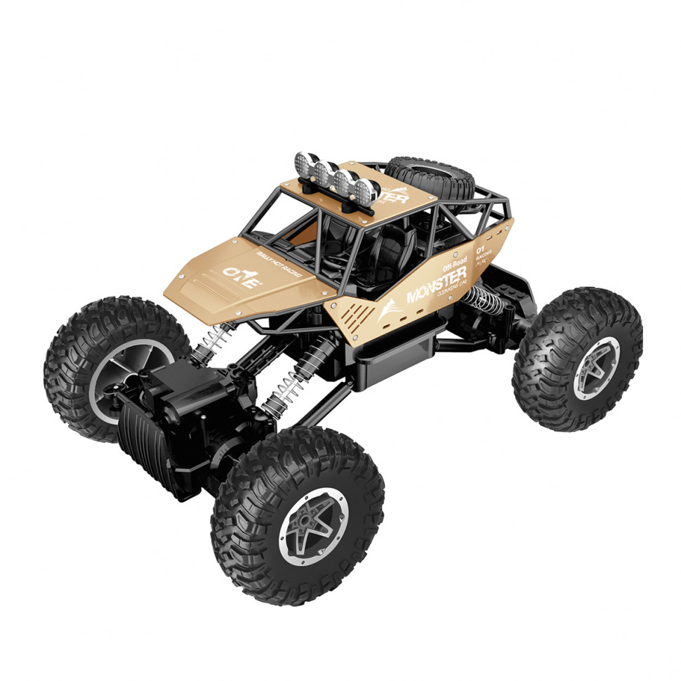 Автомобиль OFF-ROAD CRAWLER на на радиоуправлении – FORCE (золотой, аккум. 7.2V, метал. корпус, 1:14)