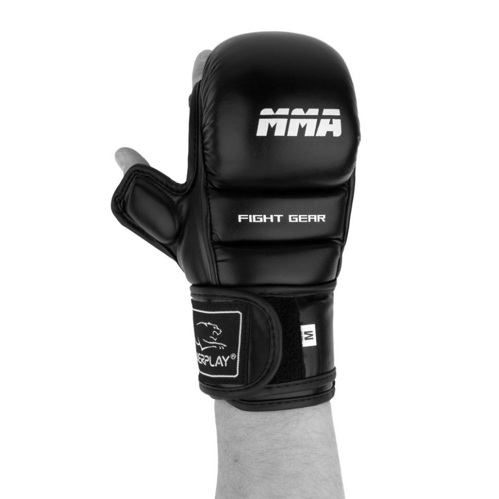 Рукавиці для MMA PowerPlay PP_3026_M_Black, M