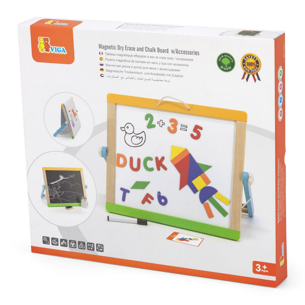 Дошка магнітно-маркерна Viga Toys 44545 на підставці