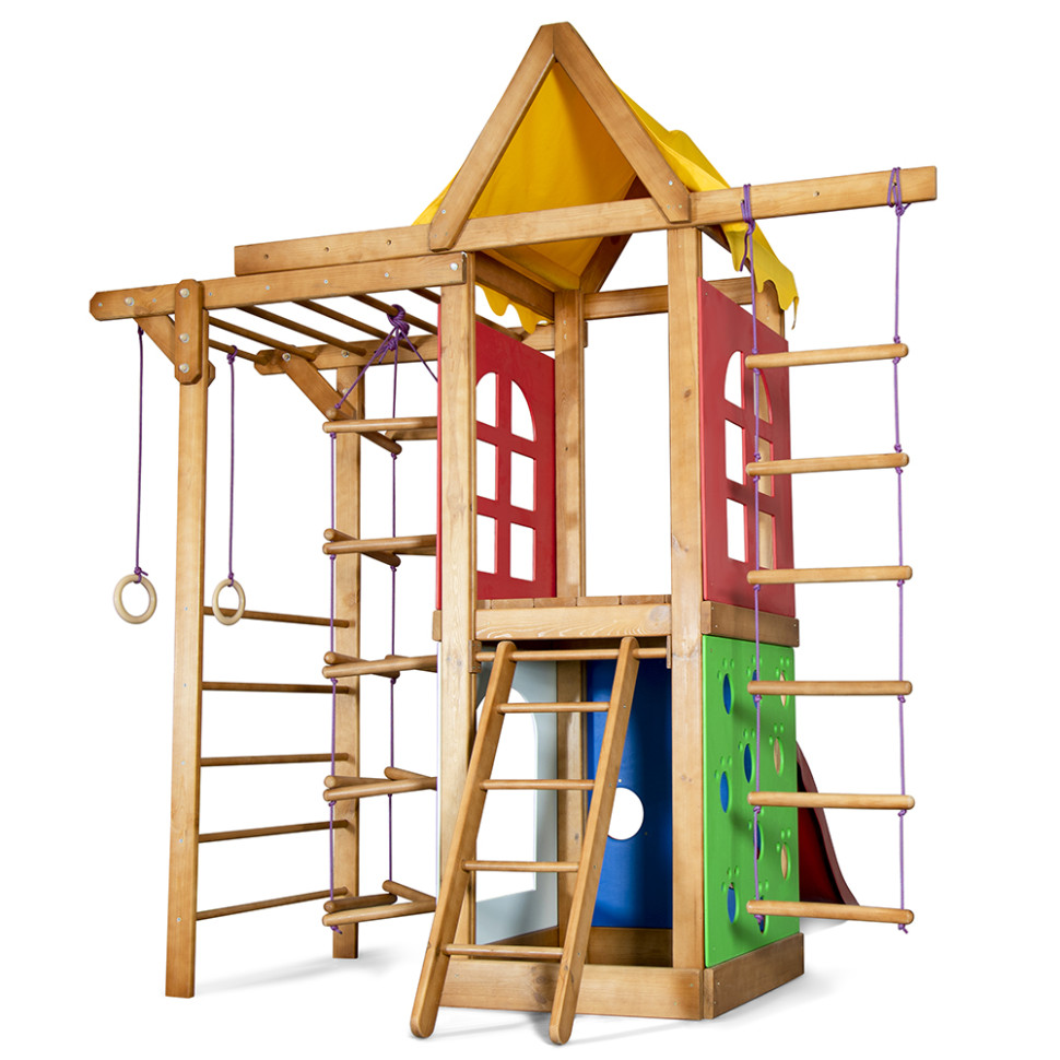 Дитячий ігровий комплекс SportBaby Babyland-22 з гіркою, кільцями та сходами