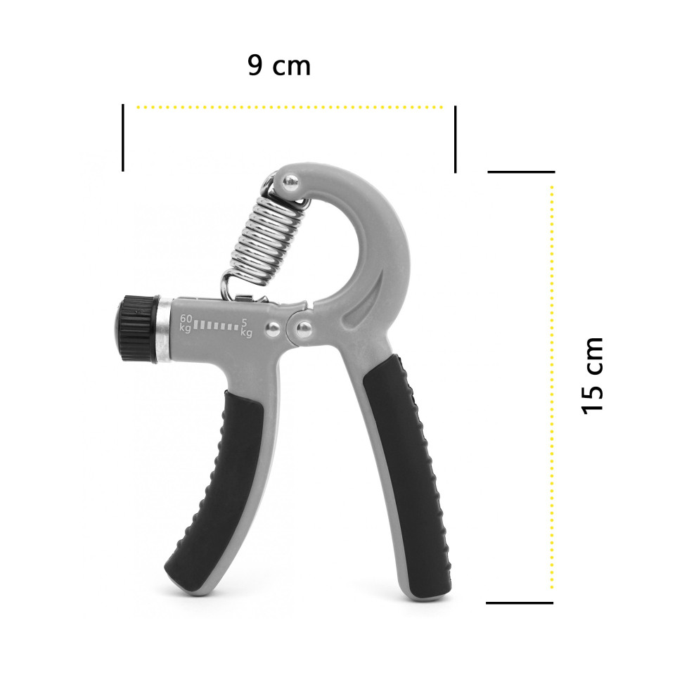 Эспандер кистевой Cornix 5-60 кг с регулируемой нагрузкой XR-0383 Grey/Black