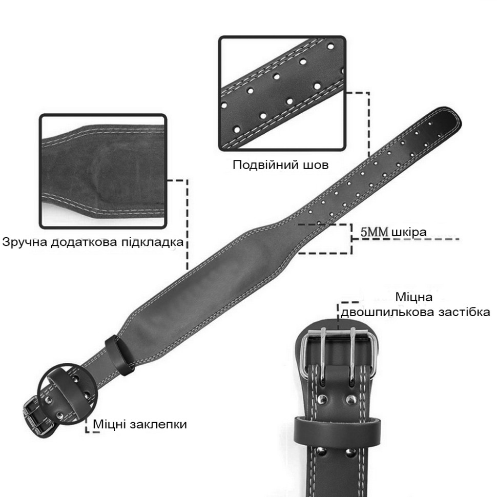 Пояс для тяжелой атлетики Gym Belt Newt NE-LG-23BK-M черный, размер M