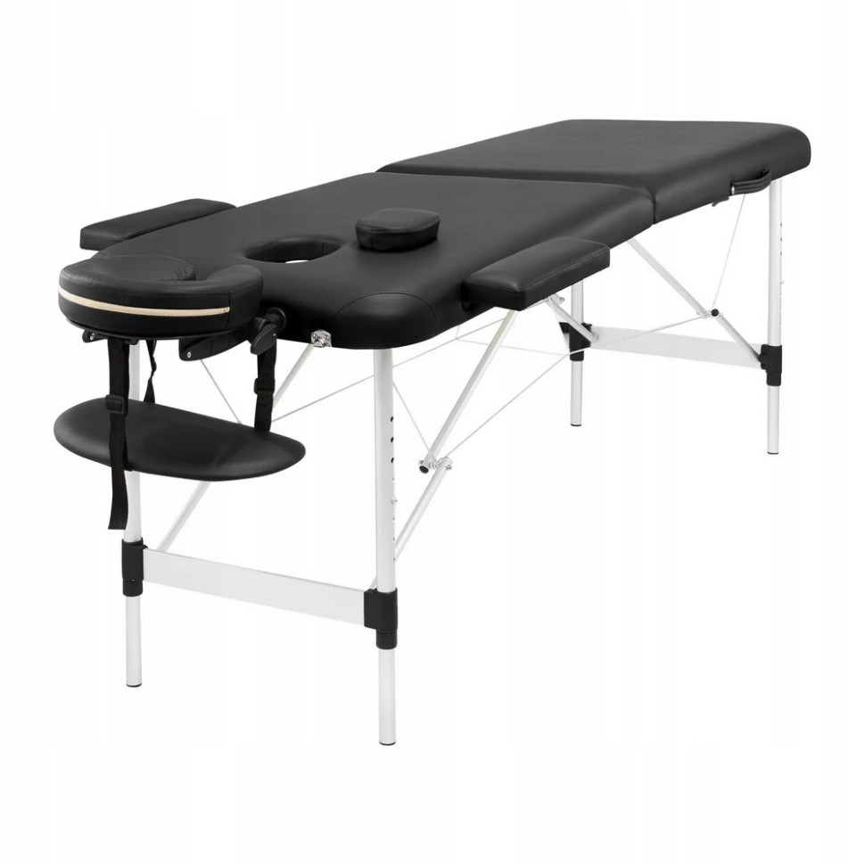 Масажний стіл складаний Massage Table Alu W60 4FIZJO TABLEW60BLACK, Black