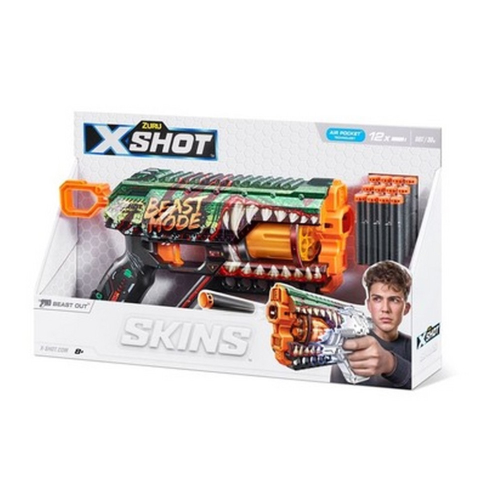 Скорострільний бластер X-SHOT 36561A Skins Griefer Beast Out (12 патронів)