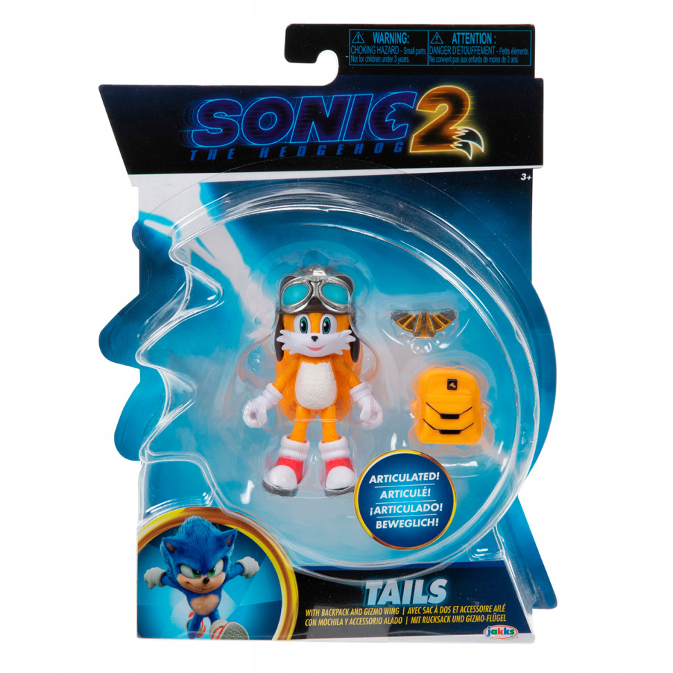 Игровая фигурка с артикуляцией Тэйлз SONIC THE HEDGEHOG 2 W2 41498i с аксессуарами