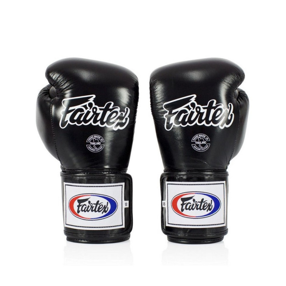 Боксерские перчатки BGV5 Fairtex BGV5_10oz_Black 10 унций (бинты в комплекте)