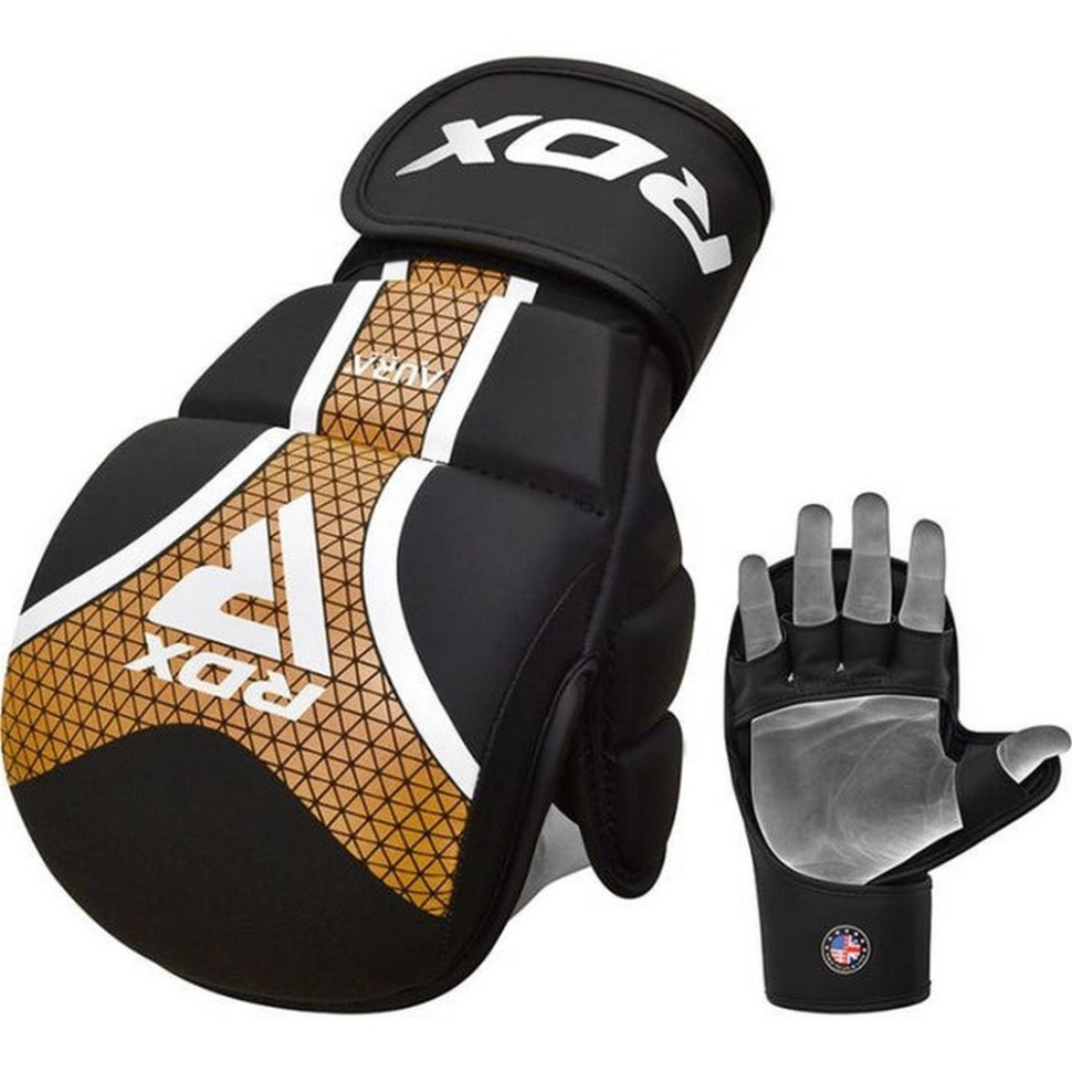 Перчатки для ММА SHOOTER AURA PLUS T-17 RDX Inc Limited GSR-T17BGL-L+ Black Golden, L (капа в комплекте)