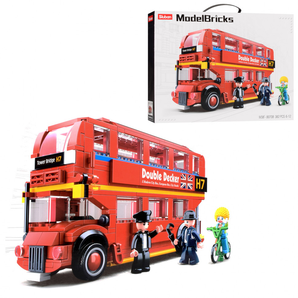 Конструктор техника Bambi M38-B0708 Автобус, 382 детали