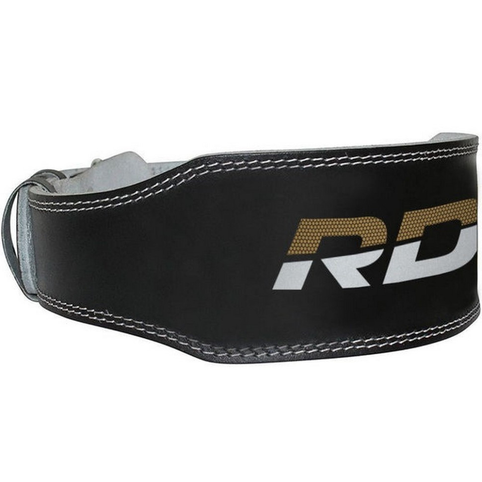 Пояс для тяжелой атлетики 4 RDX Inc Limited WBS-4RB-M, кожаный, Black Gold, M