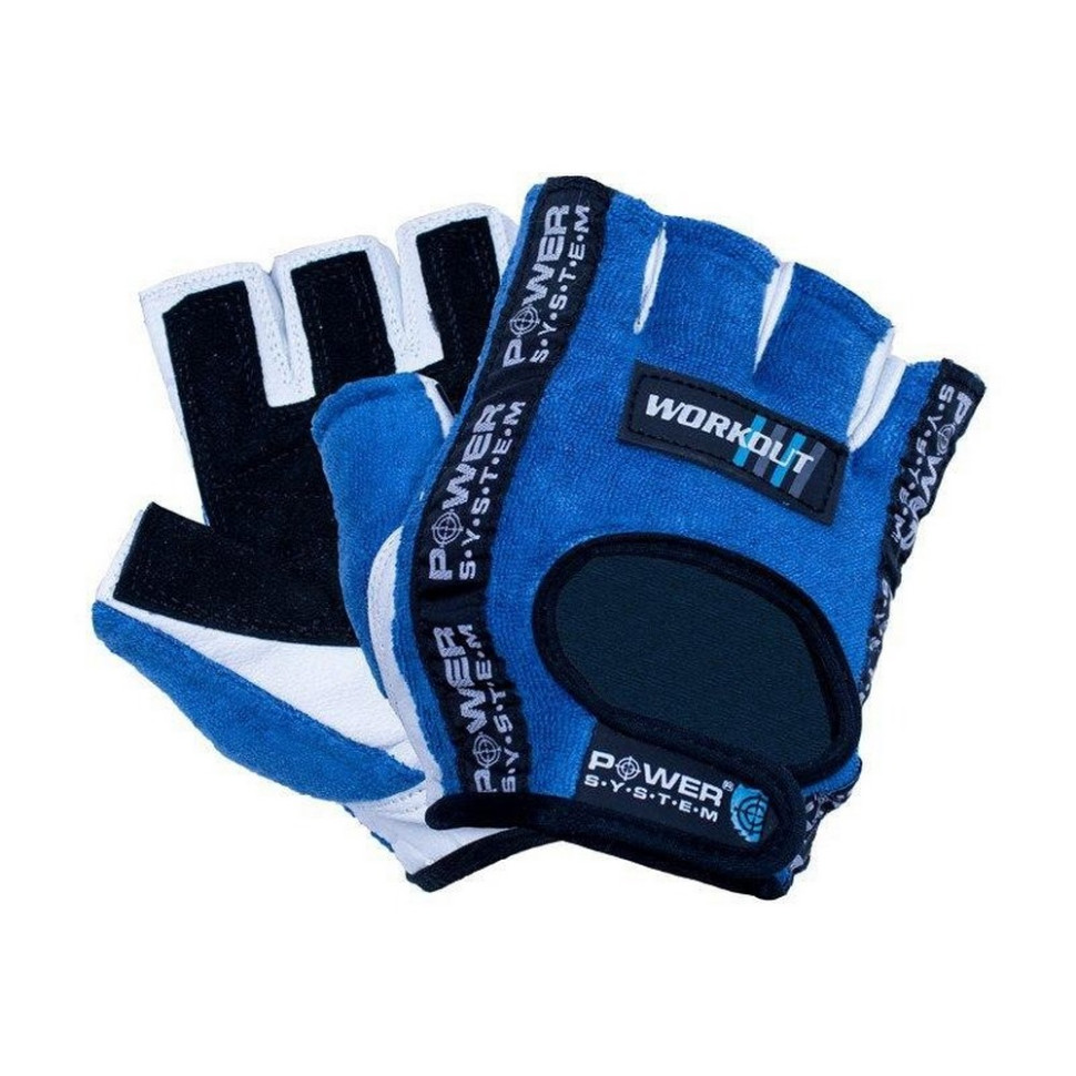 Перчатки для фитнеса Workout Power System PS-2200_L_Blue, L 23 см