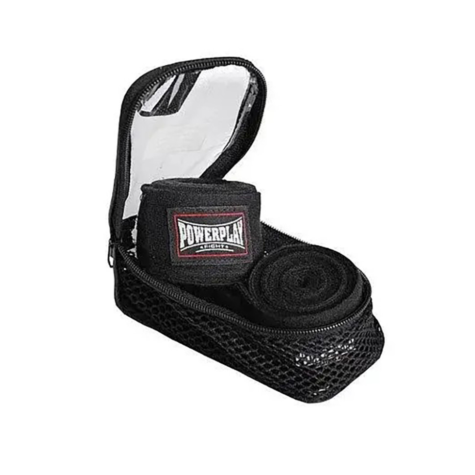 Бинти для боксу PowerPlay PP_3046_4m_Black, Чорні (4м)