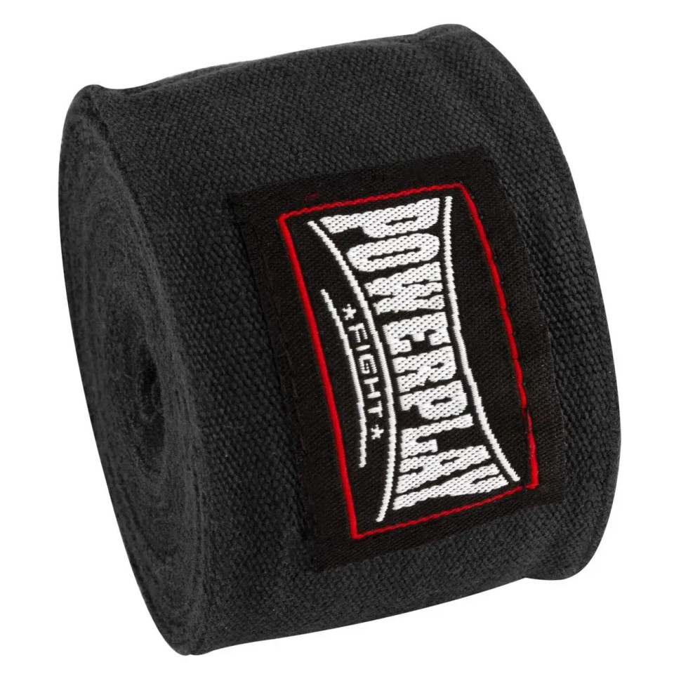 Бинти для боксу PowerPlay PP_3046_4m_Black, Чорні (4м)