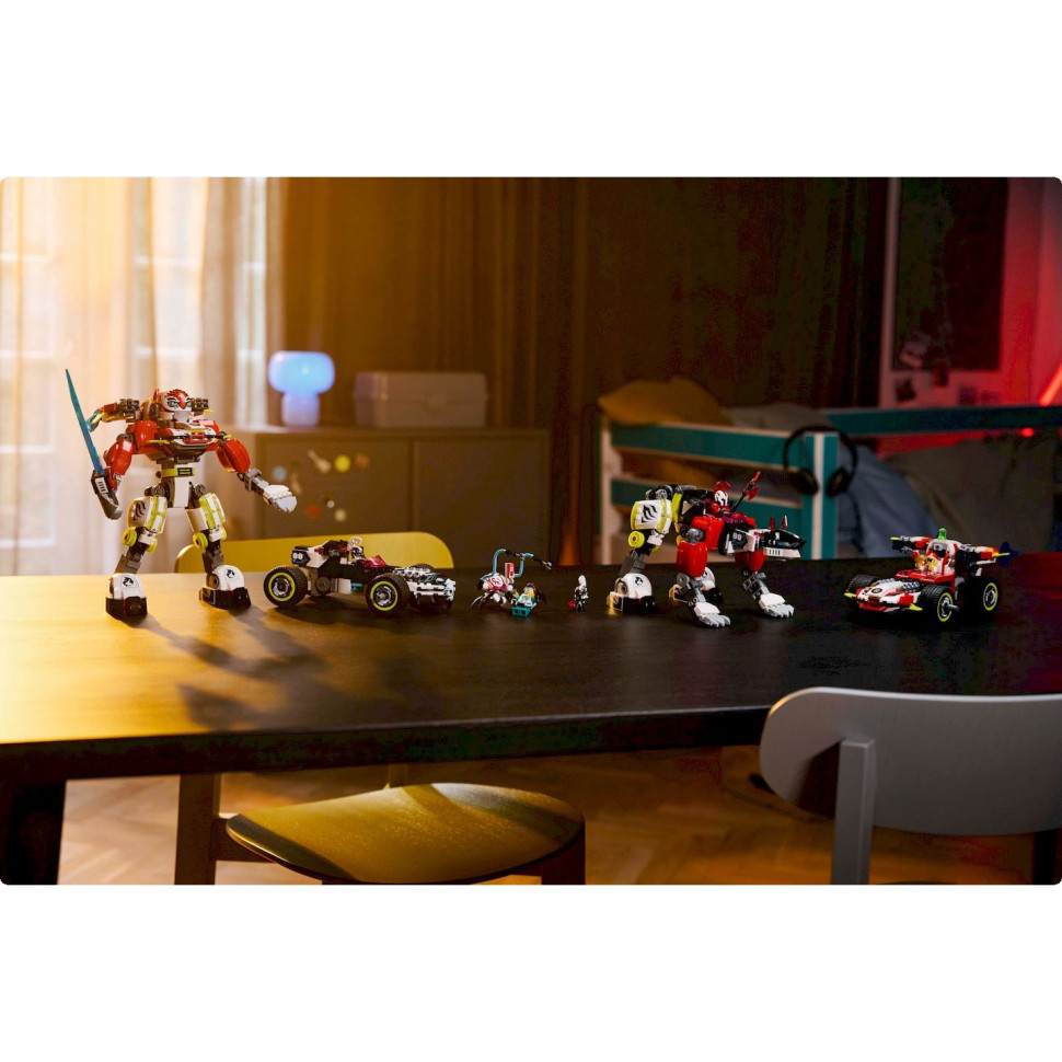 Конструктор LEGO DREAMZzz Робот-тигр Купера и Хот-род авто Зеро 71497, 1006 деталей