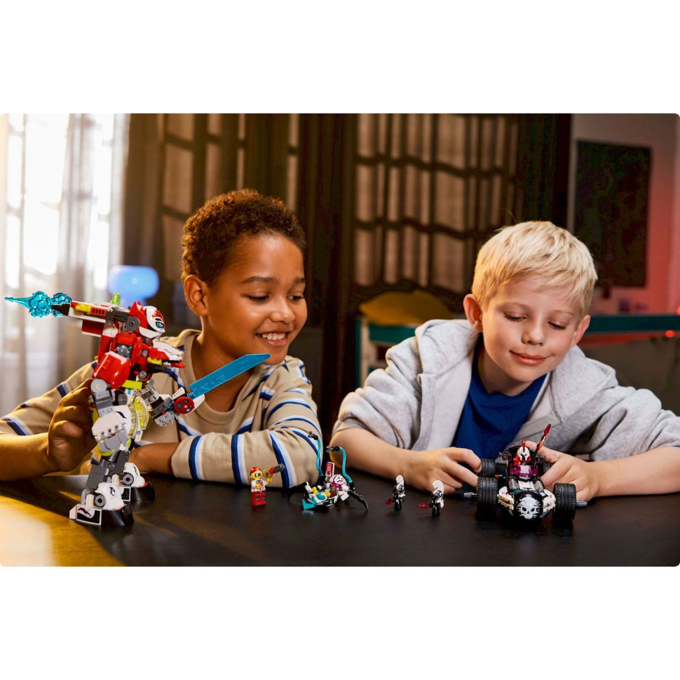 Конструктор LEGO DREAMZzz Робот-тигр Купера и Хот-род авто Зеро 71497, 1006 деталей