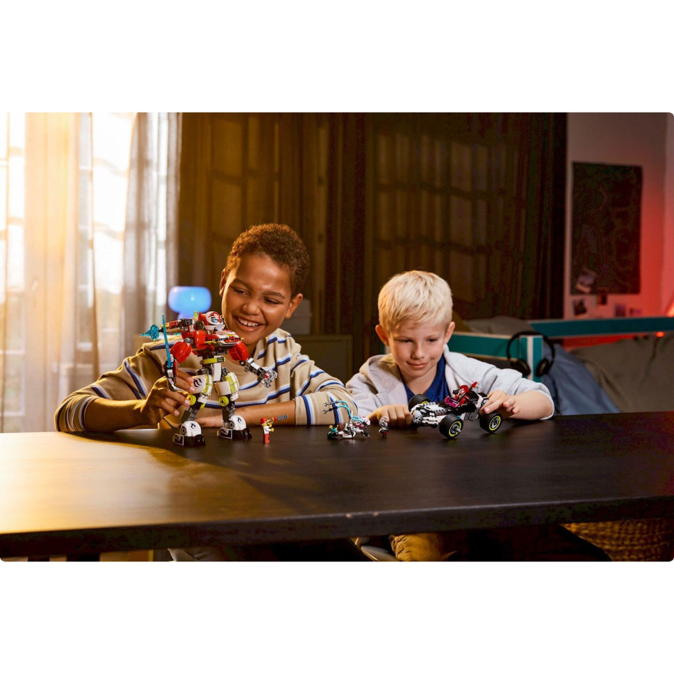 Конструктор LEGO DREAMZzz Робот-тигр Купера и Хот-род авто Зеро 71497, 1006 деталей
