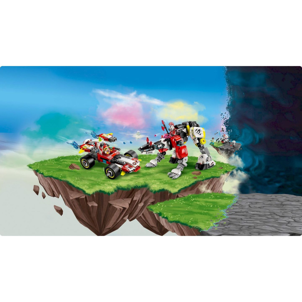Конструктор LEGO DREAMZzz Робот-тигр Купера и Хот-род авто Зеро 71497, 1006 деталей
