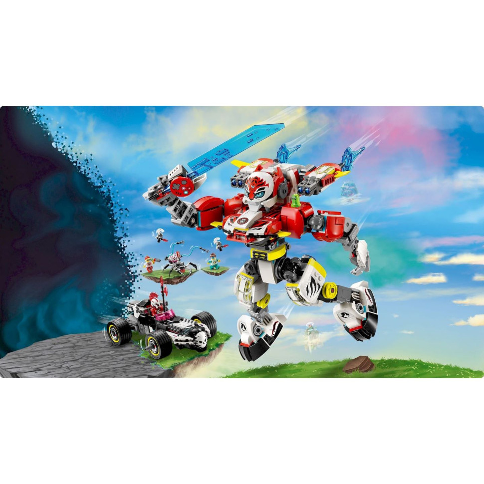 Конструктор LEGO DREAMZzz Робот-тигр Купера и Хот-род авто Зеро 71497, 1006 деталей
