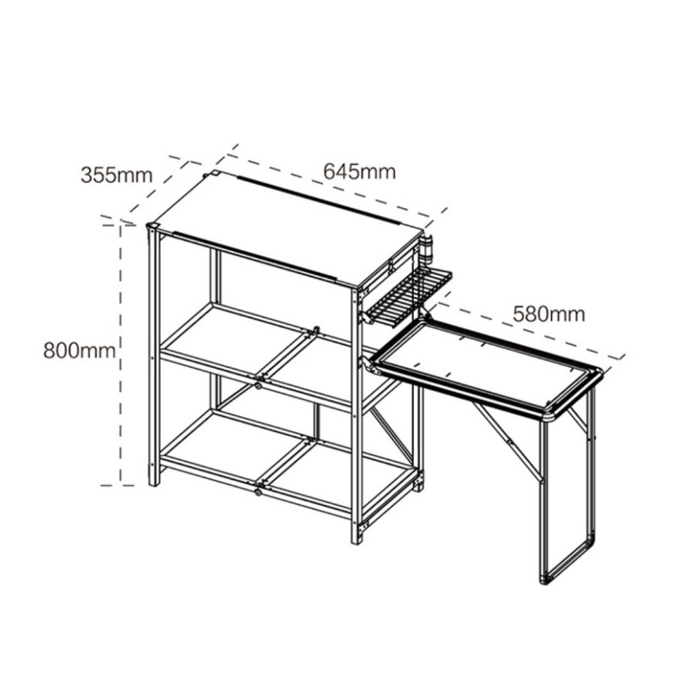 Складна тумба BRS BRS-Z12 розмір 1125х355х800 мм