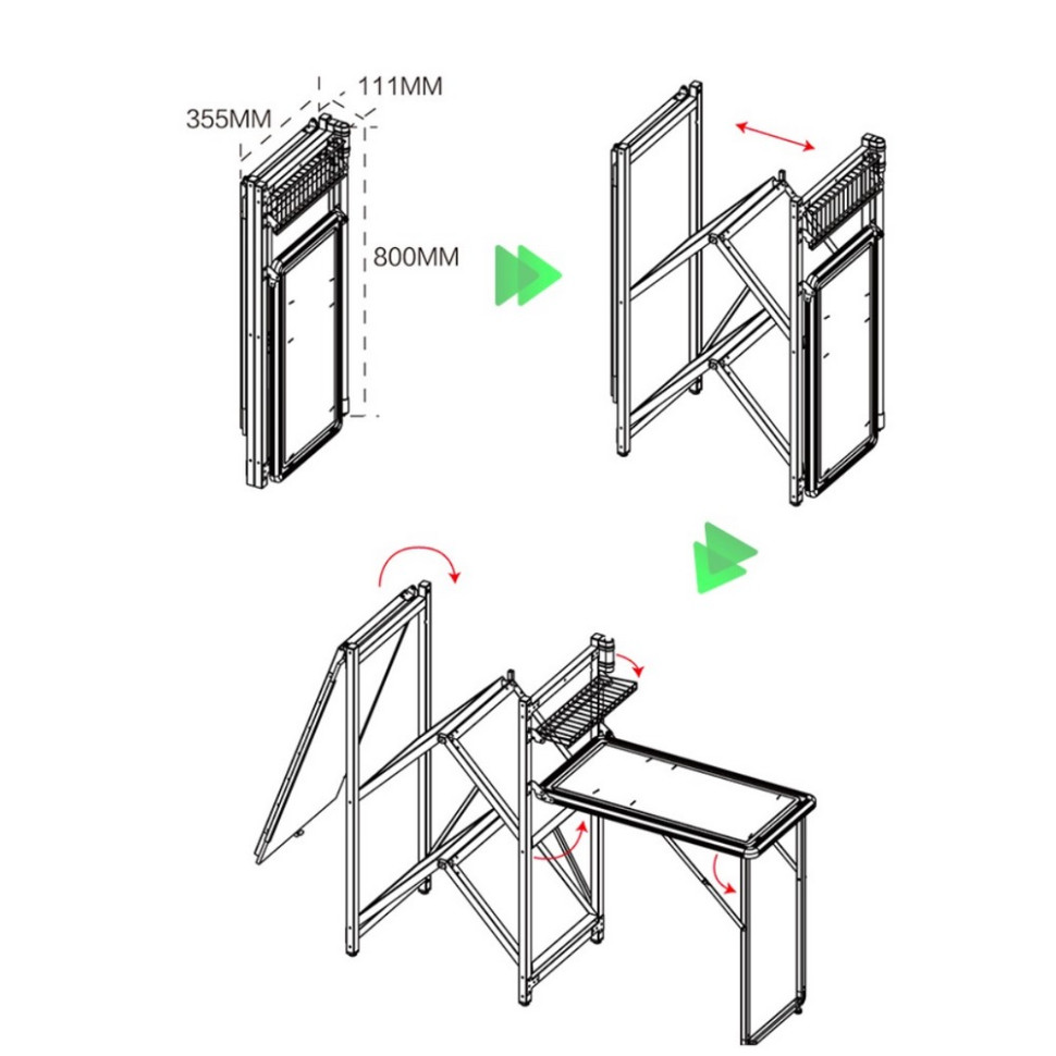 Складна тумба BRS BRS-Z12 розмір 1125х355х800 мм