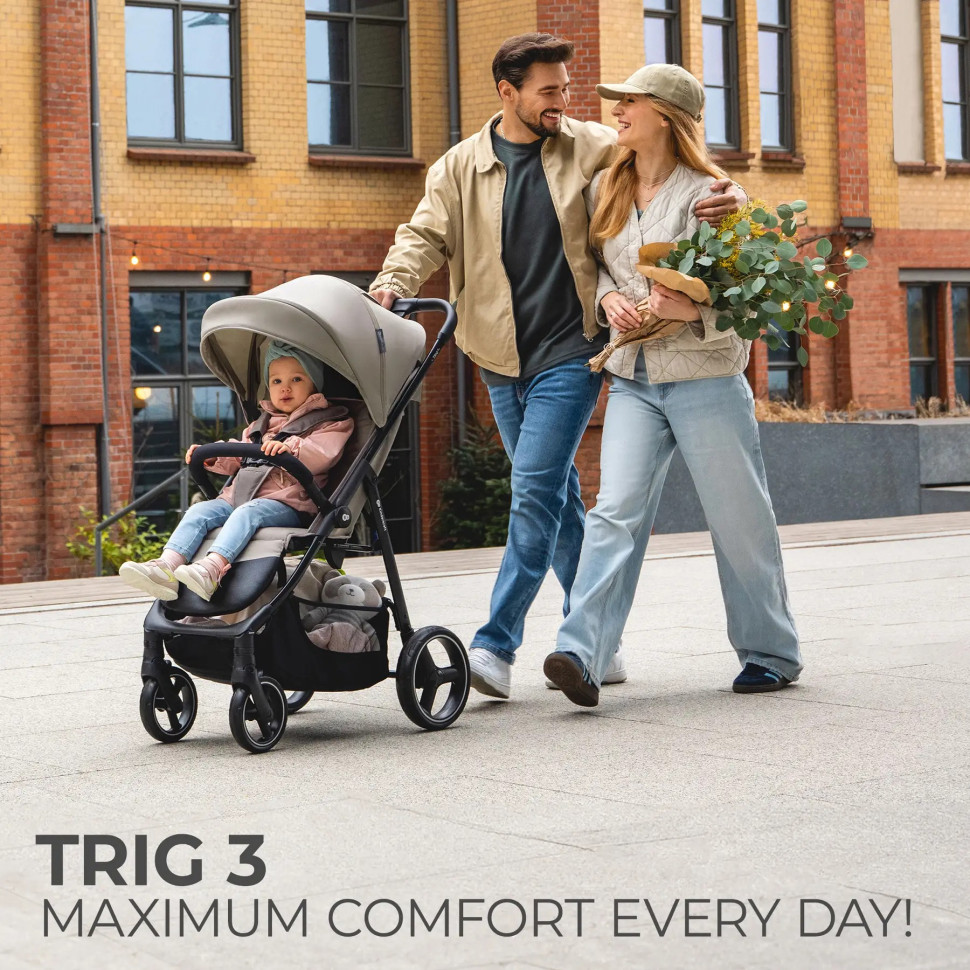 Прогулочная детская коляска Trig 3 Granite Grey Kinderkraft KSTRIG03GRY0000