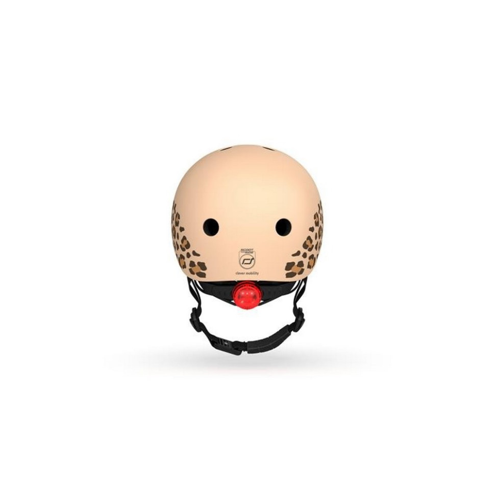Шолом захисний дитячий Scoot and Ride SR-181206-LEOPARD, леопард, з ліхтариком, 45-51 см