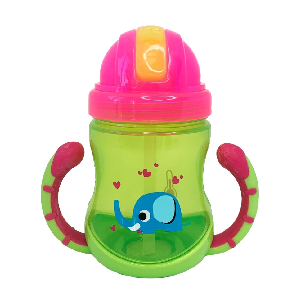 Поільник дитячий з трубочкою Неон Mega Zayka MGZ-0300(Lime) 270 мл