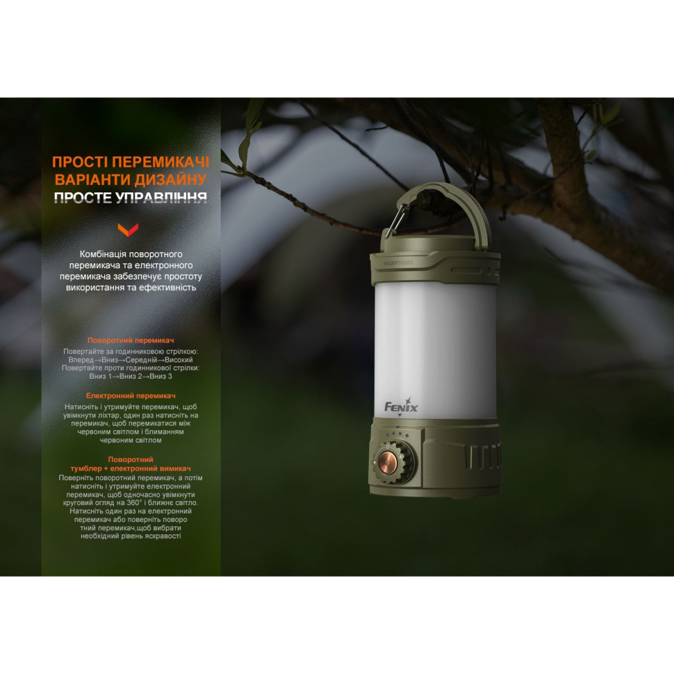 Фонарь кемпинговый Fenix ​​CL26R Pro CL26RPROGC 9 режимов, серый камуфляж