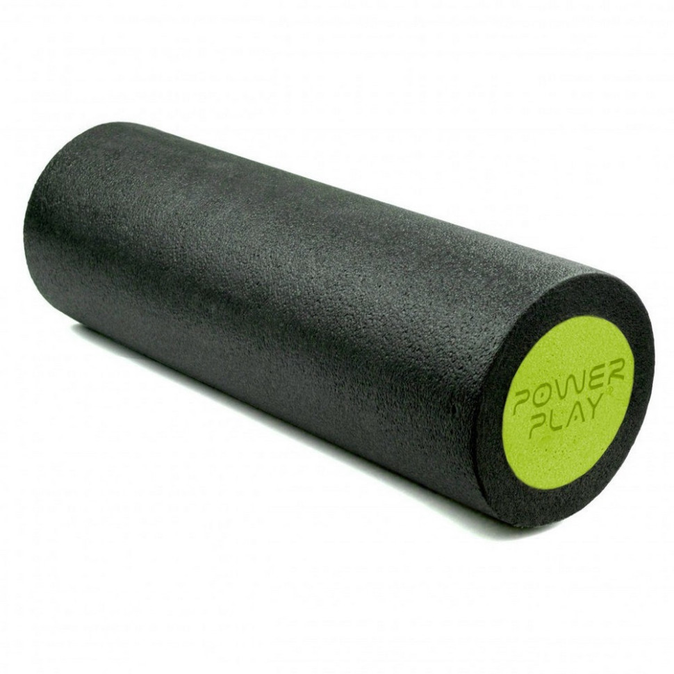 Масажний ролик (ролер) гладкий Fitness Roller PowerPlay PP_4021_BL/Green_(45*15) 45 х 15 см