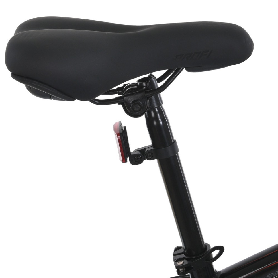 Велосипед PROF1 MTB2602-2, 26 дюймов, алюминиевая рама 13 Shimano 21SP черно-красный