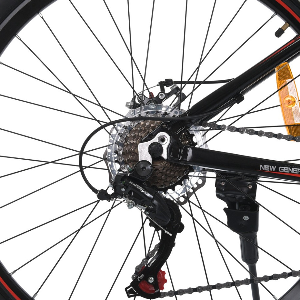 Велосипед PROF1 MTB2602-2, 26 дюймов, алюминиевая рама 13 Shimano 21SP черно-красный