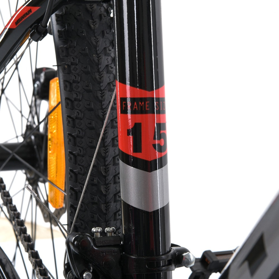 Велосипед PROF1 MTB2602-2, 26 дюймов, алюминиевая рама 13 Shimano 21SP черно-красный